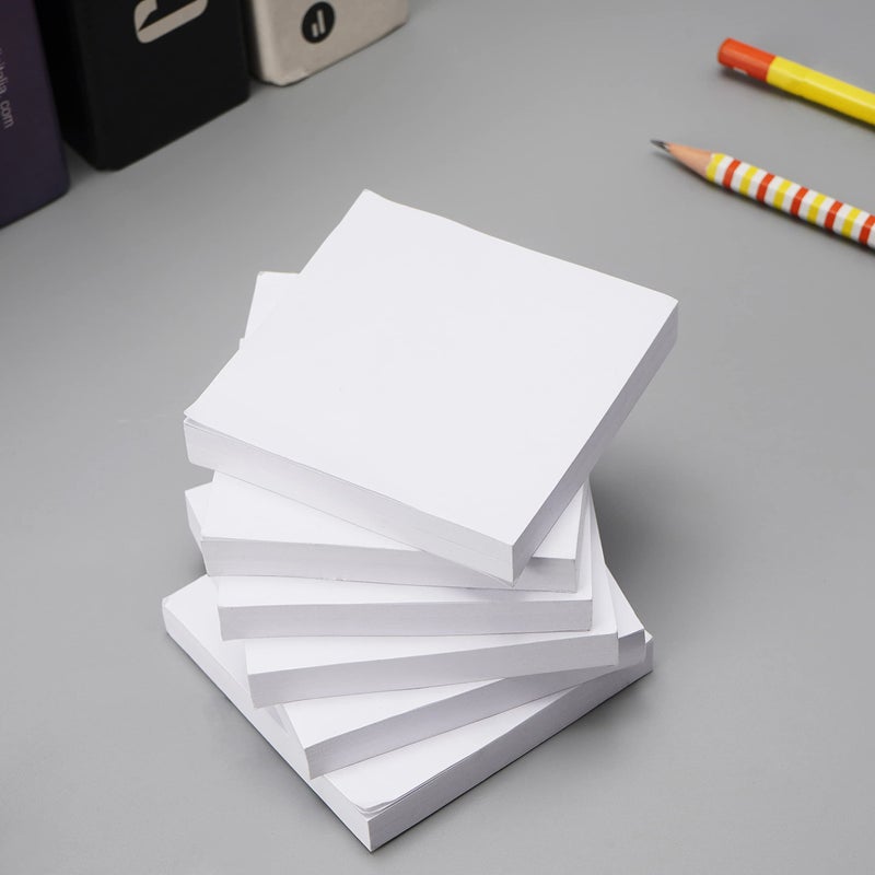 LinQuick White Sticky Notes 6 Pads 3 X 3 Inch 100 Sheets/Pad Self-Stick Notes Pads 600 Sheets Total - Image 5